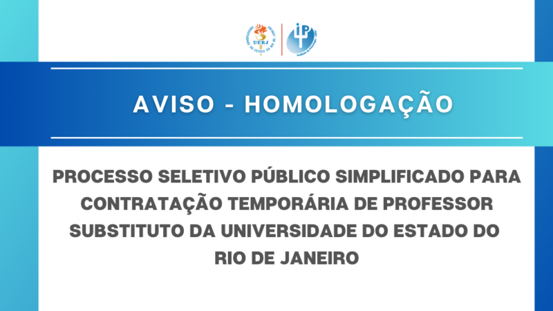 Aviso – homologação – Processo seletivo público simplificado para contratação temporária e formação de cadastro de reserva de professores substitutos
